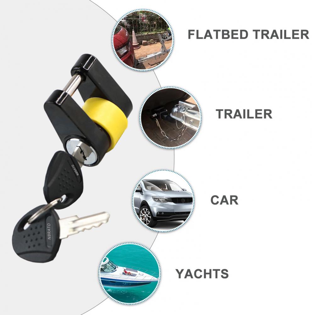 Wetterfestes Anhängerschloss, robustes Anhängerkupplungsschloss für Boote, Wohnmobile und Lastwagen, korrosionsbeständiges Vorhängeschloss mit einfacher Installation