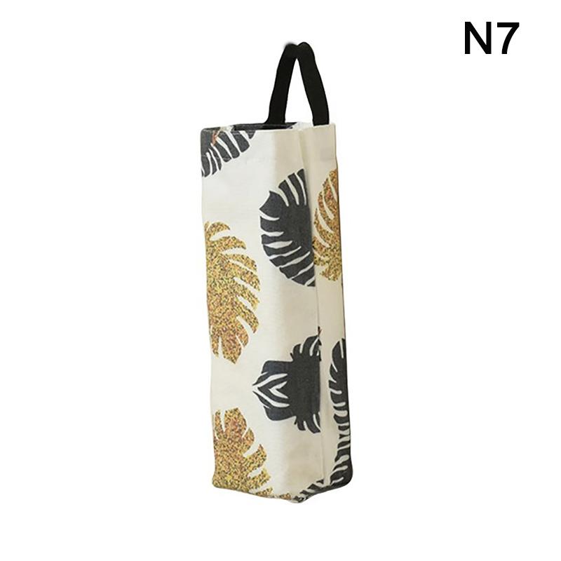 Waste Bag Container Garbage Bag Holder Wall Hanging Large Capacity Pull Type Canvas Multipurpose Grocery Kitchen Supplies