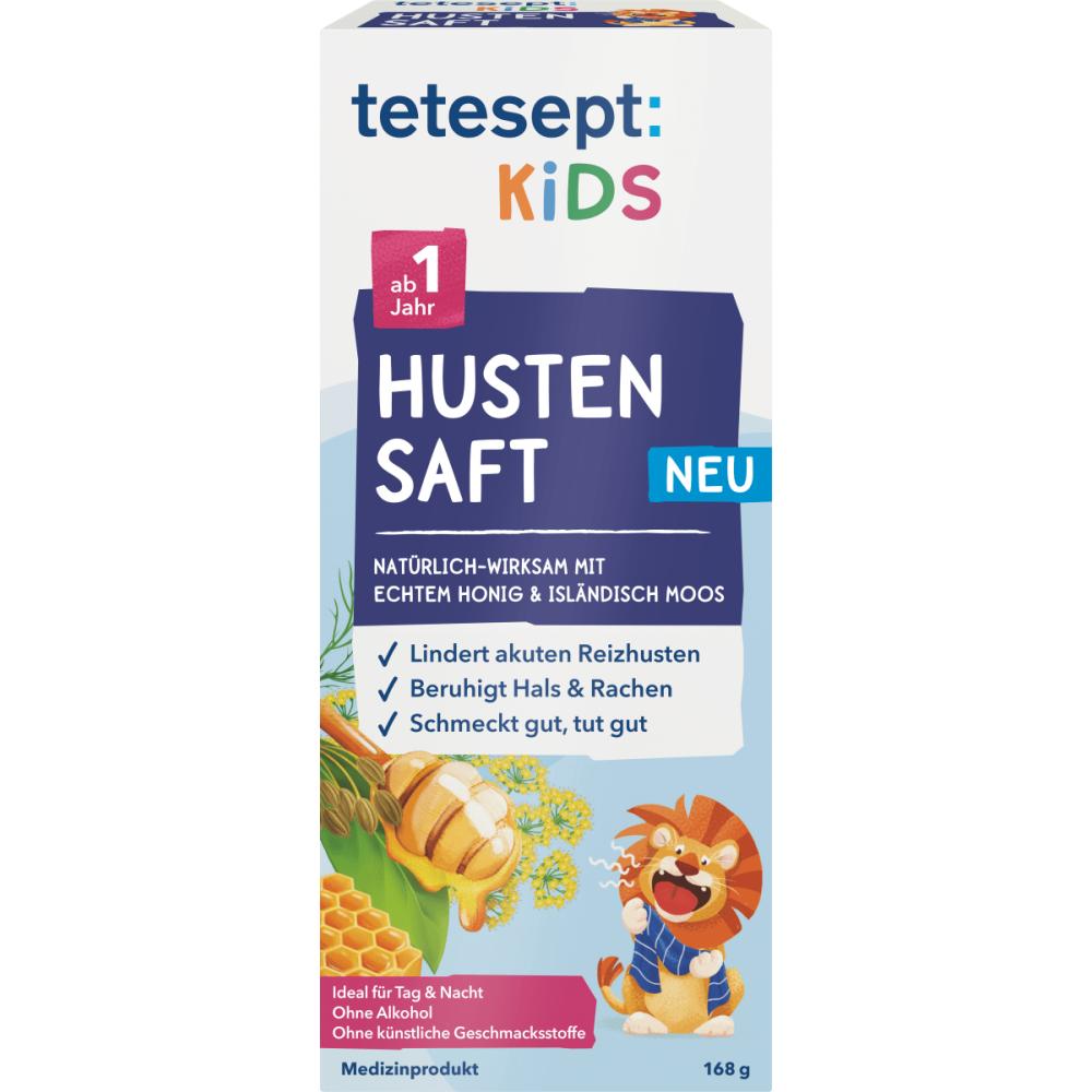 Tetesept Kids Hustensaft Syrup Honey & Iceland Moss 168g