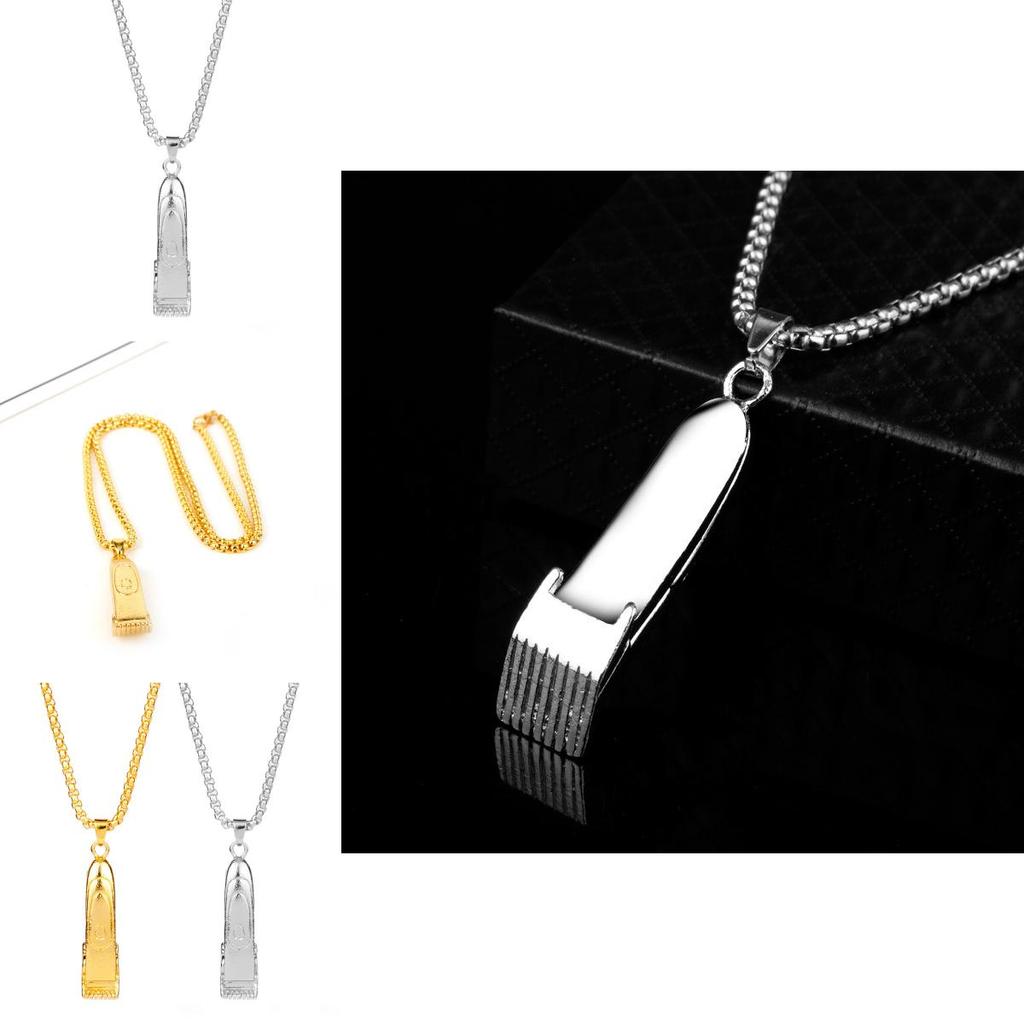 Hair Clipper Metal Alloy Necklace With Pendant For Wedding And Employee Gift Use