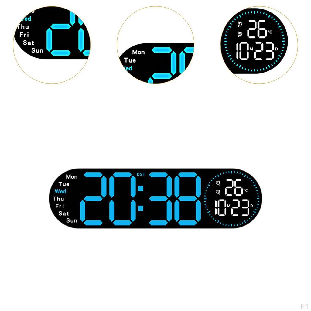 Digital Wall Clock Home Decor with Remote Control for Classroom Bedroom