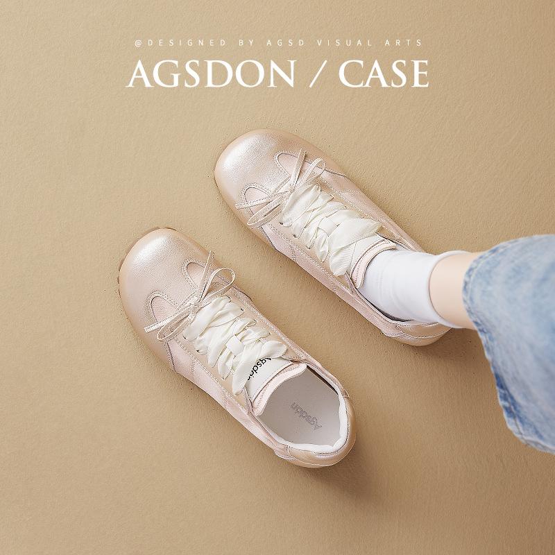 Augustine Ballet Training Shoes Women's 2025 New Summer Flat-bottomed Platform Sports Forrest Gump White Shoes Casual Shoes