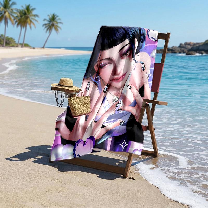 Kpop Hunter Fashion Beach Towel: Ideal for Summer Adventures Soft, absorbent and quick drying suitable for swimming and bathing