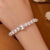 Elegant Celebrity Temperament Pearl Double Necklace Bracelet Earrings Pendant Light Luxury Versatile Jewelry