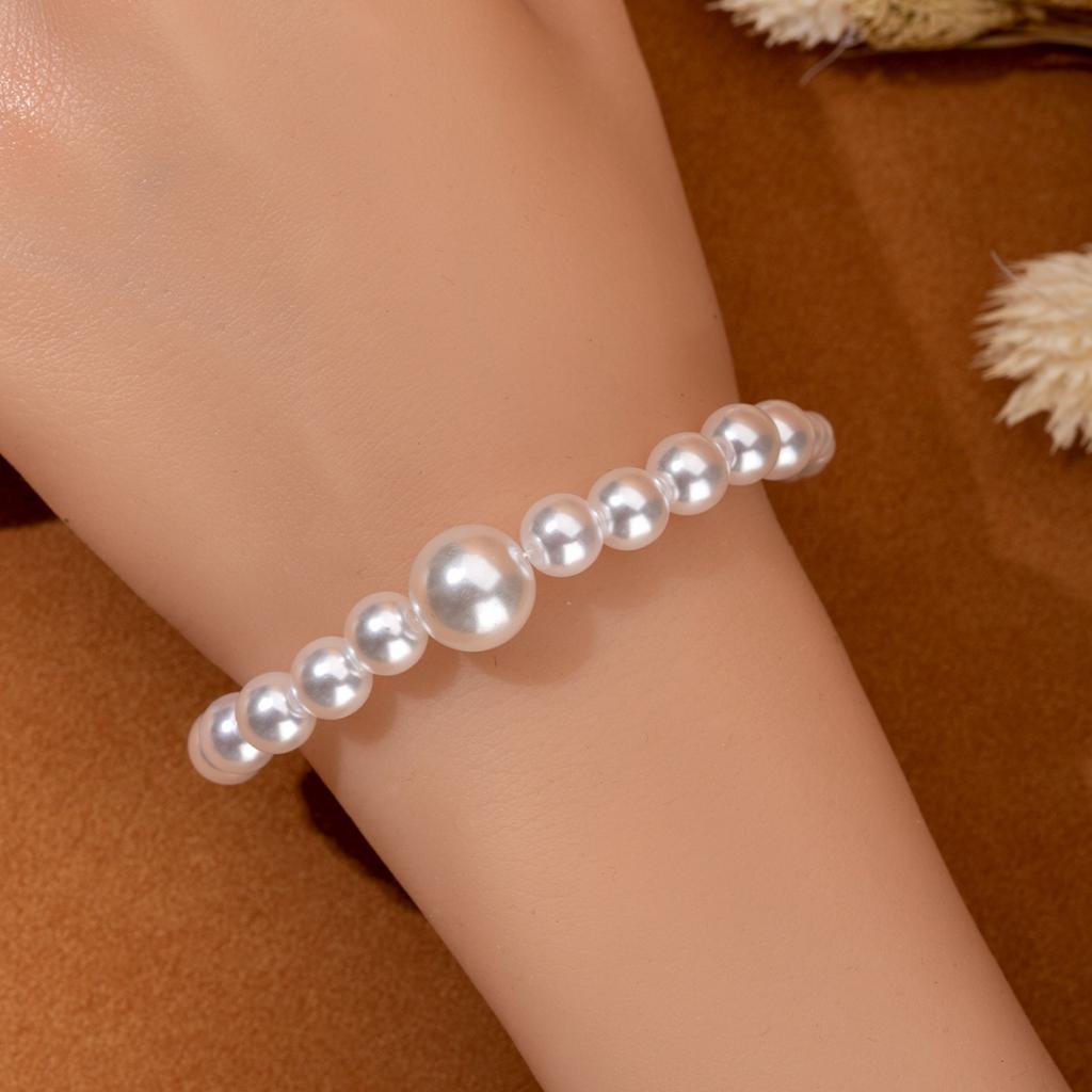 Elegant Celebrity Temperament Pearl Double Necklace Bracelet Earrings Pendant Light Luxury Versatile Jewelry