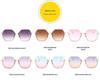 Trendy Frameless Women's Sunglasses - European & American Style, UV Protection, Round Face, Fashionable Driving Glasses