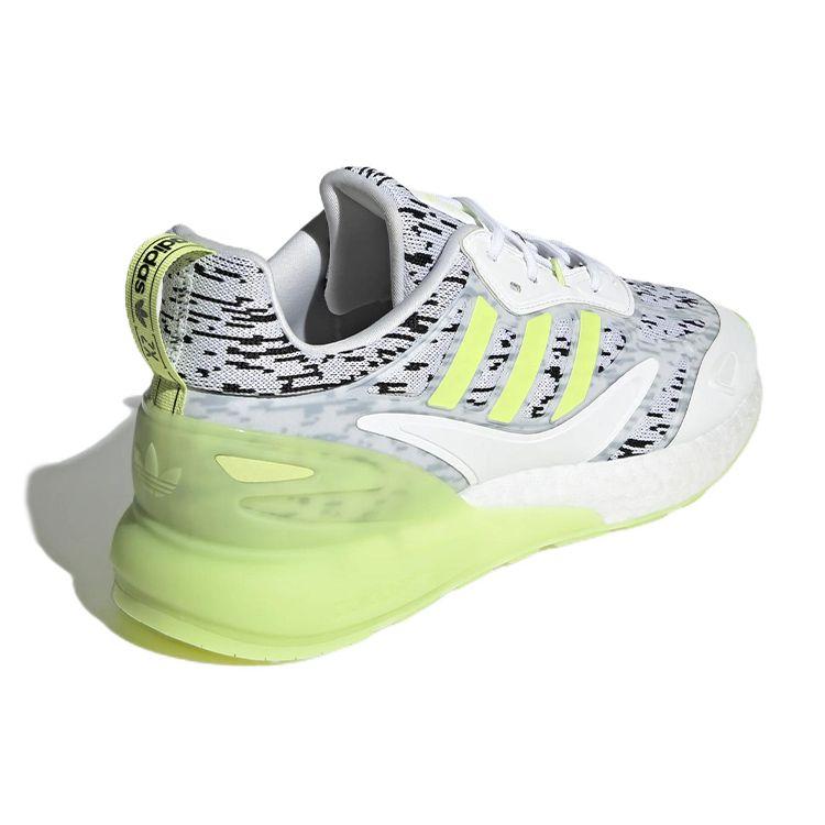 Кроссовки унисекс adidas ZX 2K Boost 2.0 Digi — White Pulse Lime Cloud-White GW0624 37⅓ — фото 4