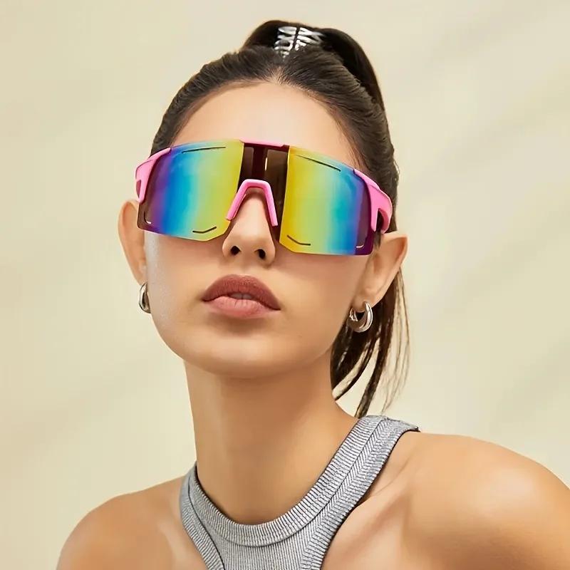Sports Wrap Shaped Women'S Fashion Glasses Suitable For Women And Men'S Fashion Frameless Sports Glasses For Cycling And Surfing