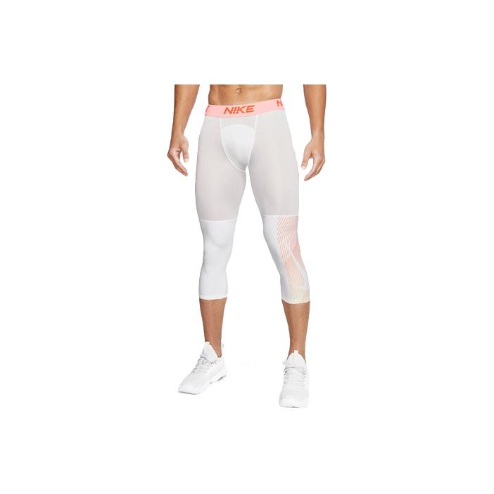 

Nike Moisture-Wicking Quick-Dry 3/4 Training Tights Men Tights White CT2926-100 S