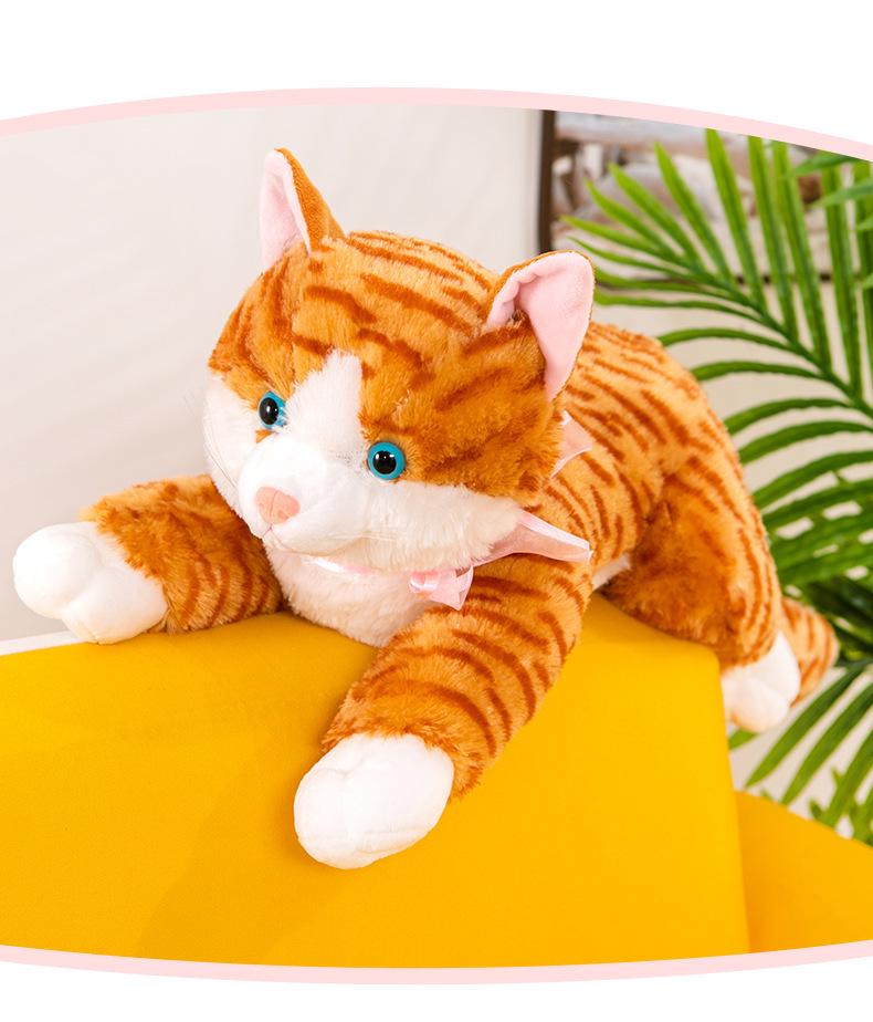 Süßes Grenzüberschreitendes Miauendes Kätzchen Kissen: Realistisches Plüschkatzenspielzeug