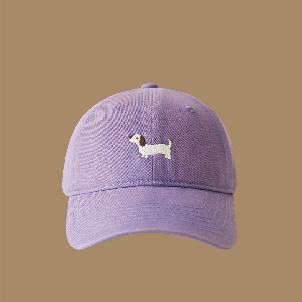 Nouvelle Casquette de Baseball en Coton Lavé avec Broderie Teckel Mode Femmes Réglable Large Bord Casquette Trucker Extérieur Hommes Casquettes Snapback