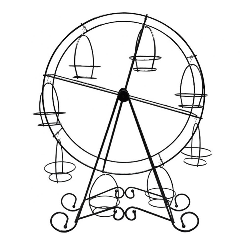 8 Cups Rotating Ferris Wheel Cupcake Dessert Stand Cake Holder Jewelry Display Stand Wedding Party Decoration Display Shelf