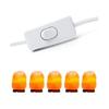Cable for Salt Lamp with Switch - E14-1.8 M - Socket for Salt Lamp, White-hy
