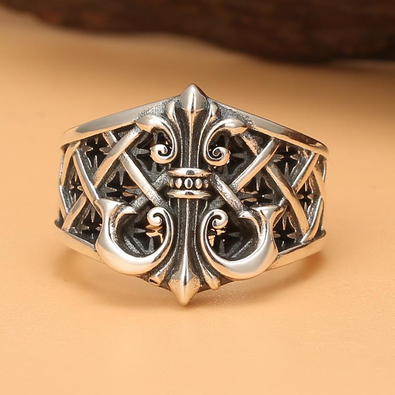 

Vintage Boat Anchor Opening Adjustable Ring For Men Boyfriend Fashion Personality Mechanical Punk Style Rings Party Jewelry Gift resizable