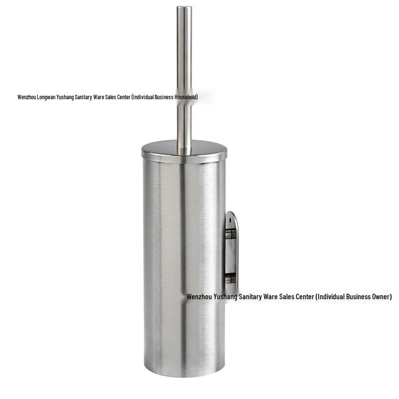 304 Stainless Steel No-Drill Hanging Toilet Brush Set with Deodorant