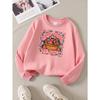 European sizes Girls' Soft Crewneck Sweatshirt Handpicked by God Strawberry Basket Floral Print, Casual All-Match, Ideal Holiday Present