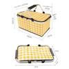 YIJOFU Picnic Bag, Picnic Basket, Insulated, Cold, and Fresh, Foldable Picnic Box with Aluminum Handle, Large Capacity, Thermal Bag, Cooler Bag, Shopp