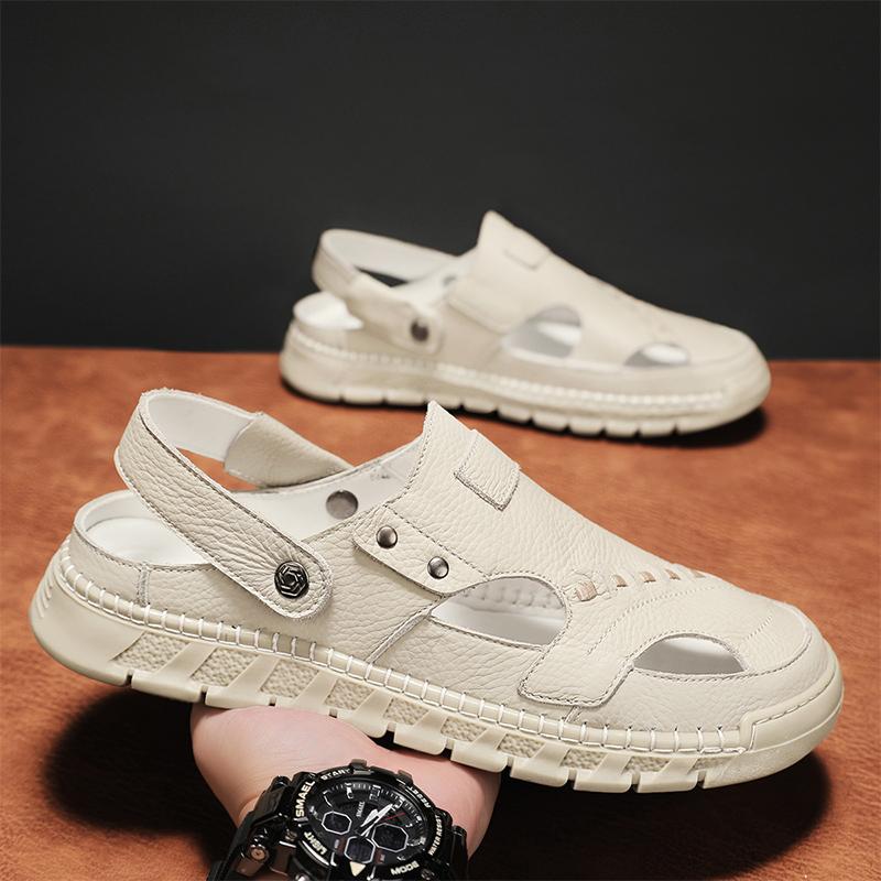 Fashion CYYTL Mens Sandals Outdoor Summer Casual Shoes Beach Walking Slides Slippers Comfort Luxury Designer Lightweight Leather Fashion