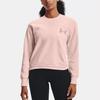 Under Armour Rival Mesh Fleece-Lined Pullover Hoodie with Front Pocket Women Hoodies Pink 1365847-685