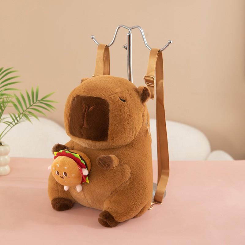 Cute Kapibara Capybara Schoolbag Female Backpack Large Capacity Internet Celebrity Ugly Cute College Student Class Bag