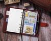 CEETOL Genuine Leather Planner, Handcrafted by Artisans, A6 Size, 6-Hole, with Pen Holder, Genuine Leather Business Notebook, Schedule Book