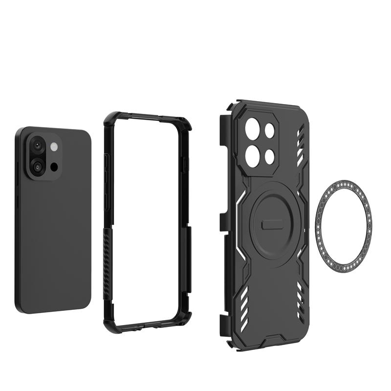 Shockproof Armor Case For OnePlus 13S Magnetic Adsorption Wireless Charge Cover OnePlus 13S Case For OnePlus 13S Case 6.32 inch