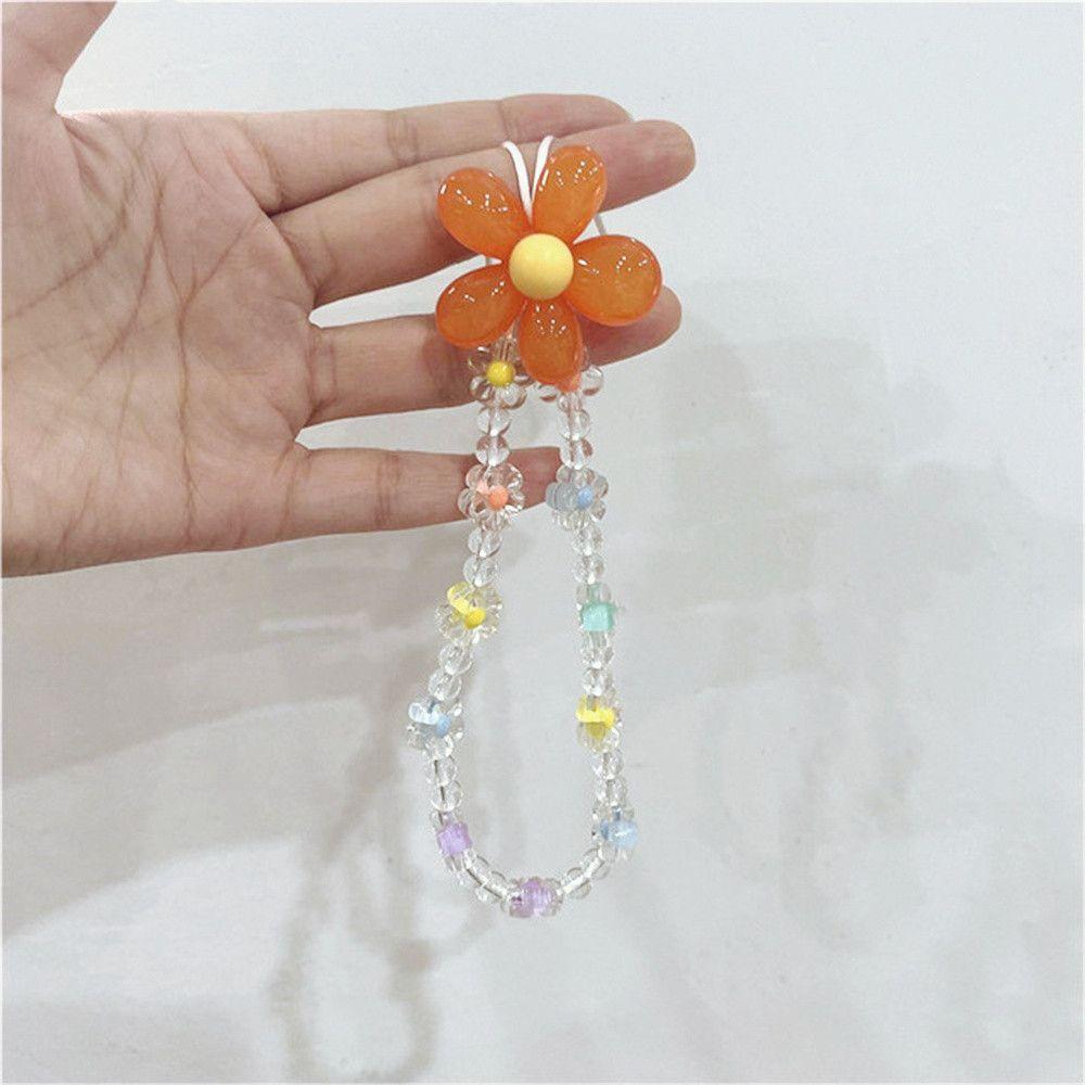 Jewelry Transparent Beads Cellphone Strap Phone Lanyard Mobile Phone Chain Phone Case Lanyards