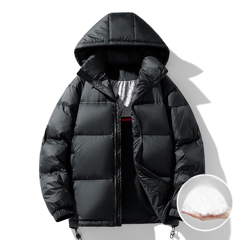 

Новая зимняя мужская графеновая утепленная куртка с капюшоном контрастного цвета, утолщенная и теплая, 90% белого утиного пуха, стильная пара 3XL