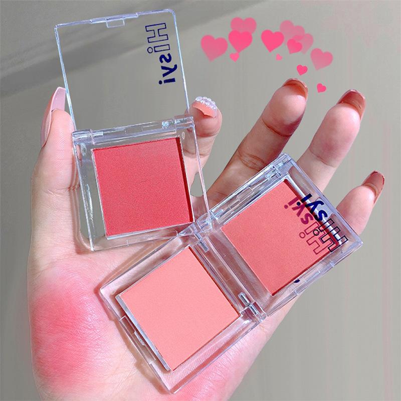 Monochrome Blush Rouge Brightening Matte Nude Makeup Natural Good Temperament Highlight Repair Three-dimensional Eyeshadow Makeup