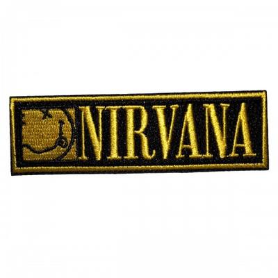 Logo Happy Face Bordered Iron On Patch