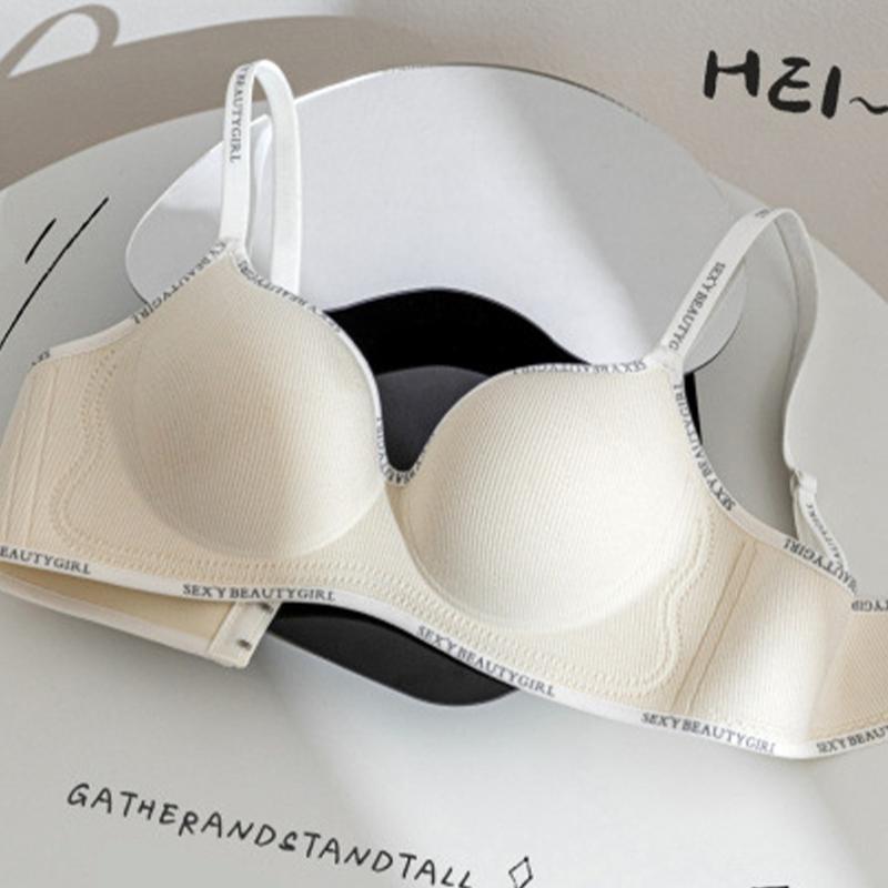 

Женский сексуальный бюстгальтер Push Up Bralette, бесшовный, беспроводной, для сна, мягкий, с принтом букв, нижнее белье, удобное нижнее белье L бежевый