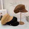 Autumn and winter Maillard hood Children's woolen cap Versatile octagonal hat Beret cloud Premium sense