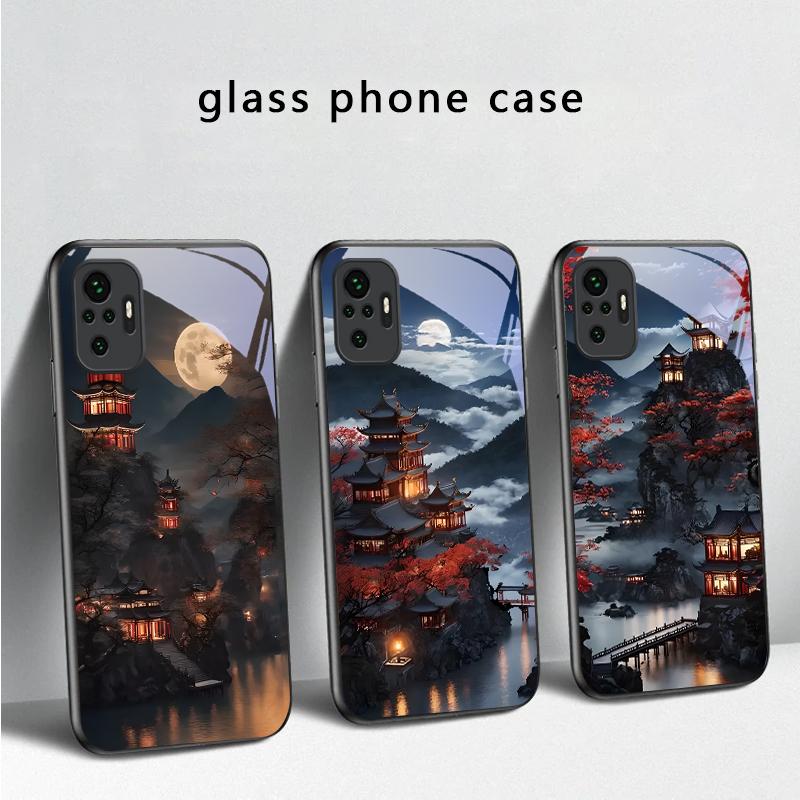 Moonlight Fairy Trail For Redmi Note 14 Pro+ 13 Pro 8 9 9S 12S 10 Pro 11 12 13C 14C A3 12 13 K60 Ultra Black Glass Phone Case