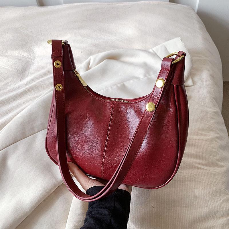 1 Piece of Solid Color Shoulder Bag for Women  Versatile Crossbody Bag  Fashionable Armpit Bag That Can Hold Mobile Phone