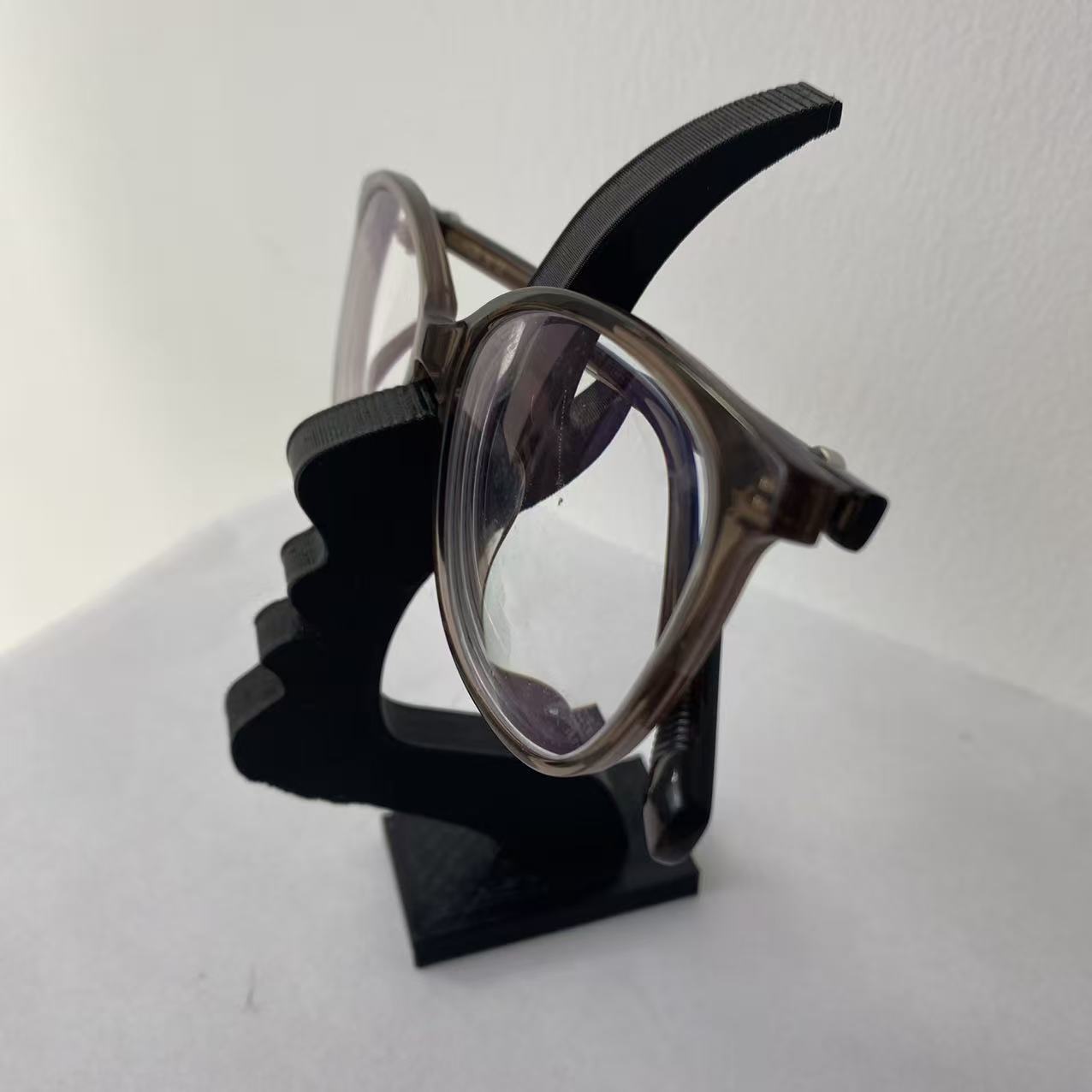 

Eyeglass Stand Glasses Holder Unique Side Face Shape Design Simple Cute Desktop Organizer Eyewear Display Storage home decors чёрный