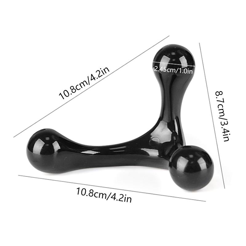 Arch Body Massager Handheld Health Balance Three Ball Back Massage Stick Relax Acupressure Health Massage Tool