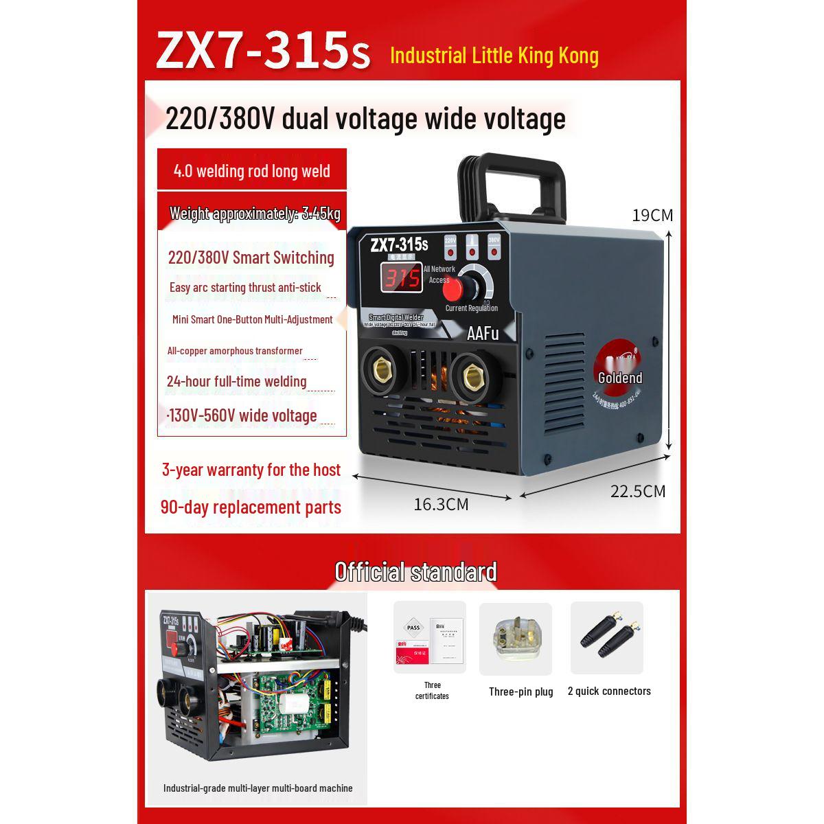 

Jin Naitede 220V Multifunctional Dual-Purpose Electric Welder, High Power 315/400