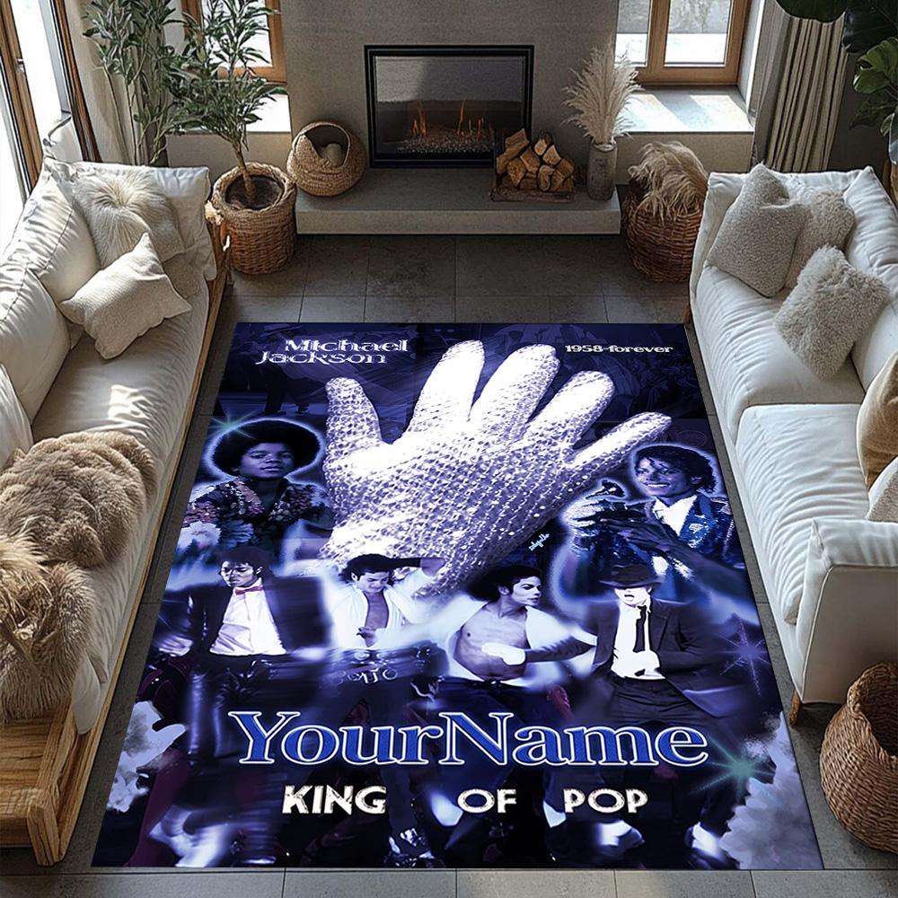 Michael Jackson 162 Customized Name Carpet Perfect for Decorate room Hallway Study room Balcony Anti-slip Rug Anime Office Decor