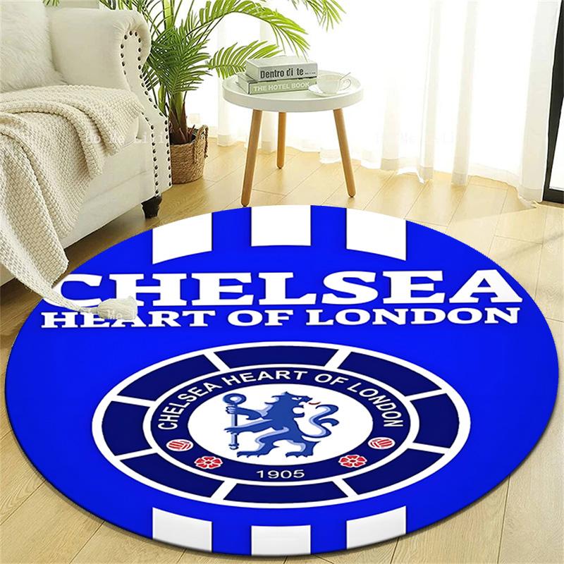 1pc Football Team (40) Design Printed Area Round Carpet for Bedroom Living Room Home Decor Rugs Mat Non Slip Mat Rug for Bedside