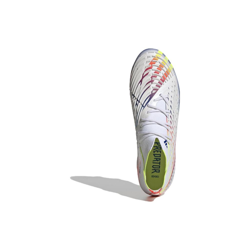 Adidas Predator Edge.1 FG Al Rihla Pack - Bílé Pánské Kopačky Cloud-White Solar-Yellow Power-Blue GW1028