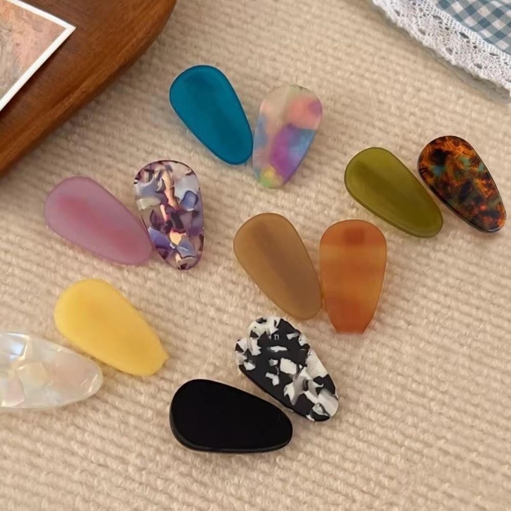 Neuer Vintage Bunter Haarclip Essigsäure Kopfschmuck Haarnadel Tropfenform BB-Clip für Damen Mädchen