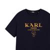 Karl Lagerfeld T-Shirts Unisex Navy Blue Crew Neck Moderate Straight Fit M22X1725315