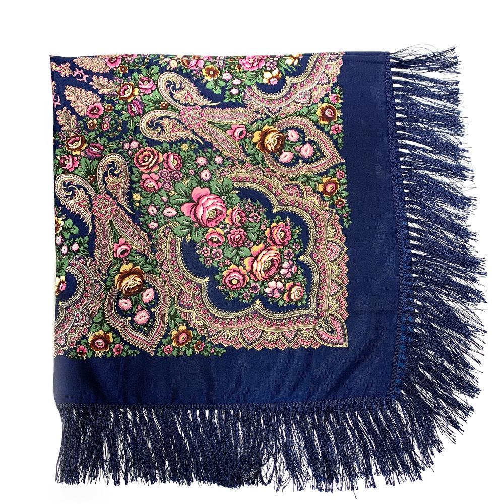 Fashionable Ethnic Printed Shawl - Warm, Large Square Scarf for Autumn/Winter, Travel & Sun Protection