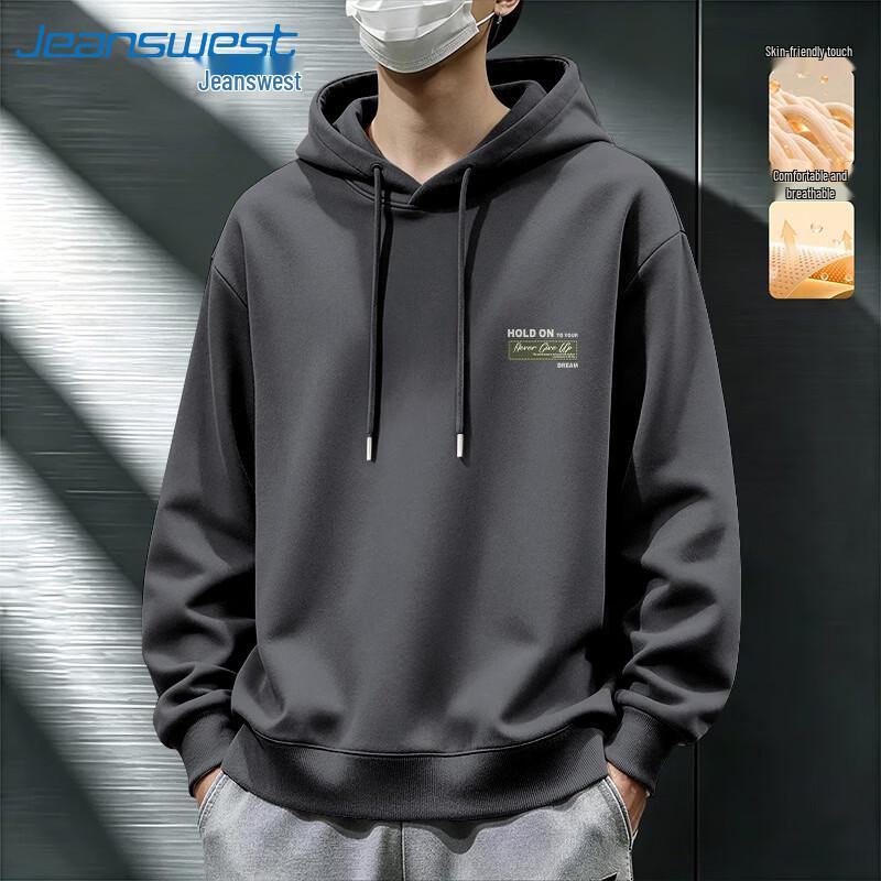 Jeanswest Men's Heavyweight Loose Fit Pullover Hoodie