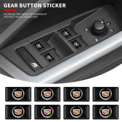 10PC 3D Epoxy Resin Car Interior Sticker Decorative Steering Wheel Small Sticker For Logo CT4 CT5 XT5 XT6 XTS ATS-L