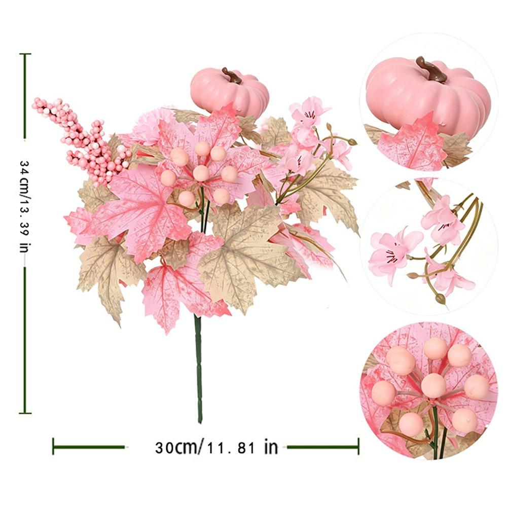 Silk Leaves Artificial Mapple Leaves Branch Multicolor Simulation Leaves Branch  Thanksgiving 1