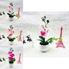 Faux Butterfly Orchid Bonsai Figure With Plastic Material For Indoor Decor And Collectors Display