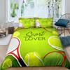 Tennis Ball Duvet Cover Set King/Queen Size,Sports Game Themed Bedding Set for Kids Boys Adult,Modern Bedroom Decor Quilt Cover