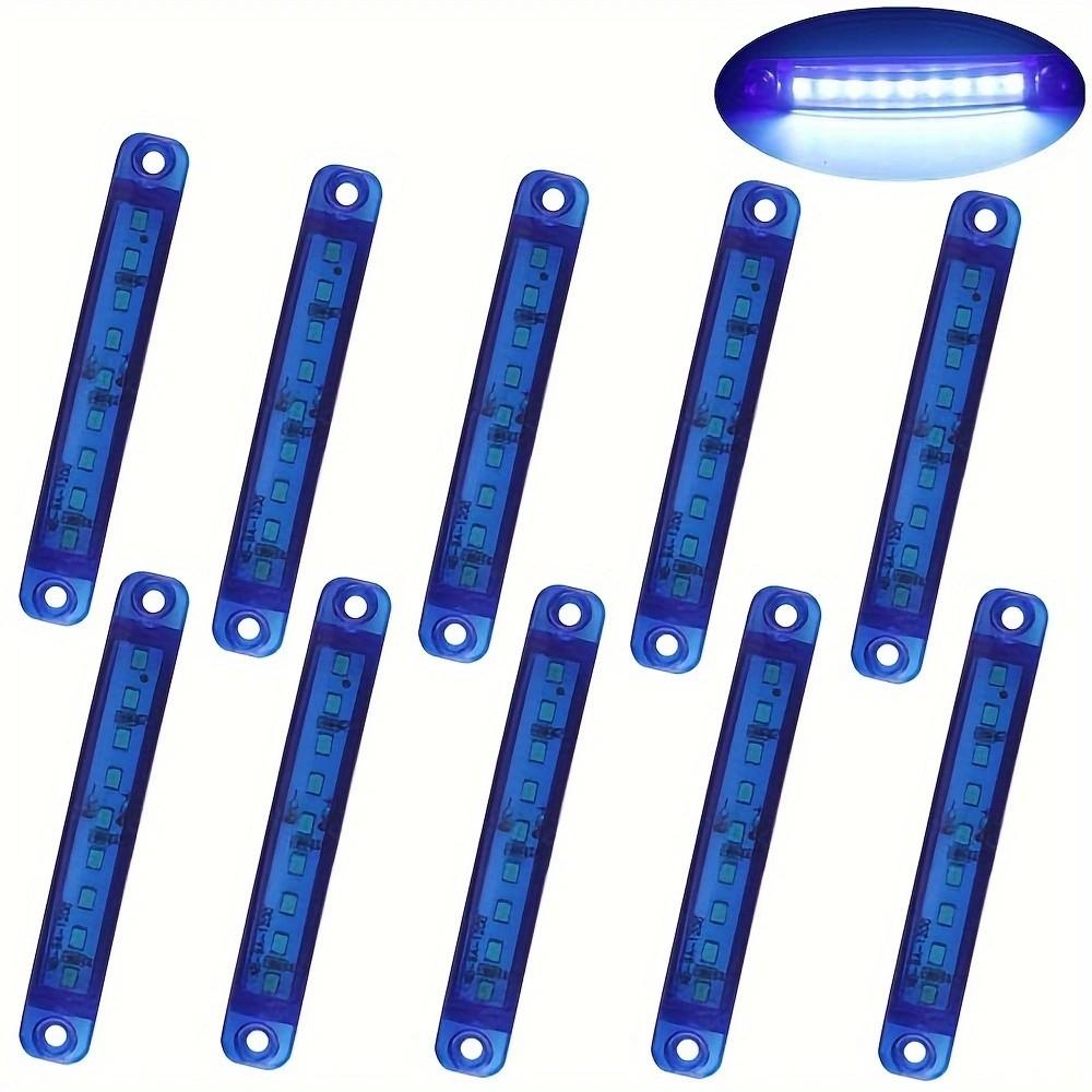 10pcs White/Red/Blue/Yellow/Green 9 LED Side Marker Indicators Clearance Lights Tail Rear Turn Bus Boat Truck Bus 12v DC