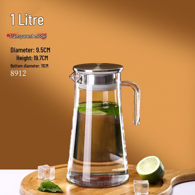 Commercial Cold Water Striped Acrylic Pitcher - Durable and Drop-Proof for Juice, Tea, Water, or Lemonade.